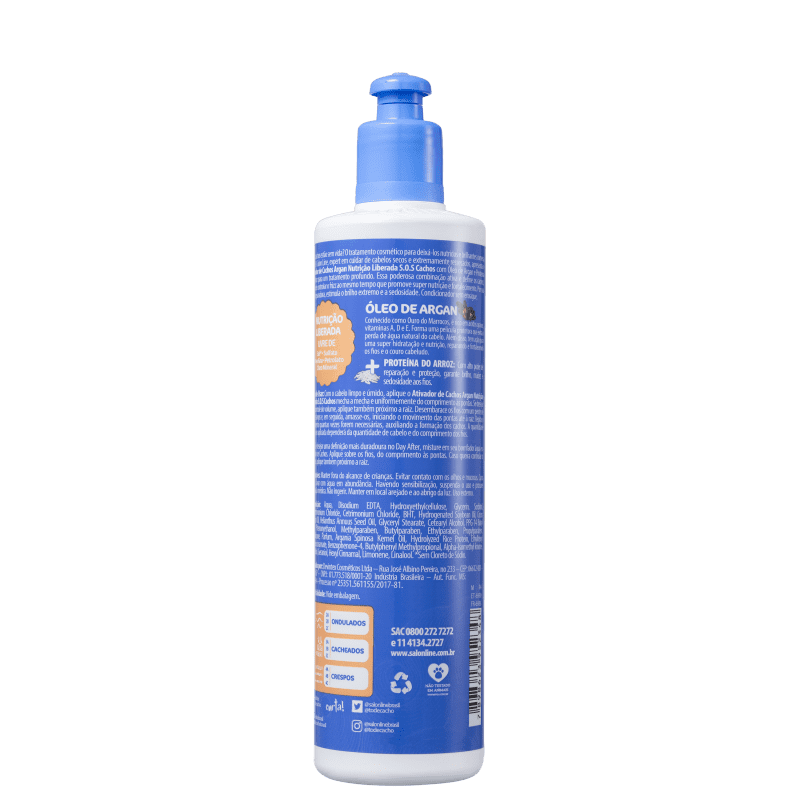 Ativador De Cachos Salon Line Sos Argan Beleza Na Web