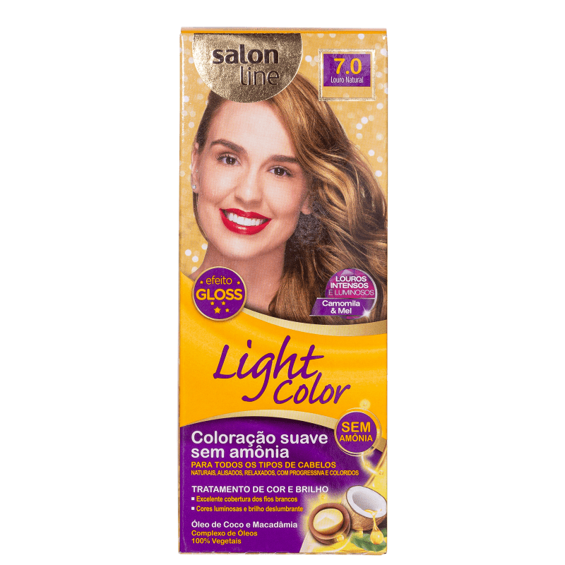 Kit Salon Line Light Color 7.0 Louro Natural - Tonalizante