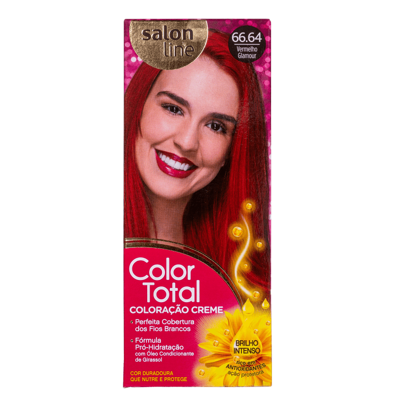 Kit Salon Line Color Total 66.64 Vermelho Glamour - Coloração Permanente