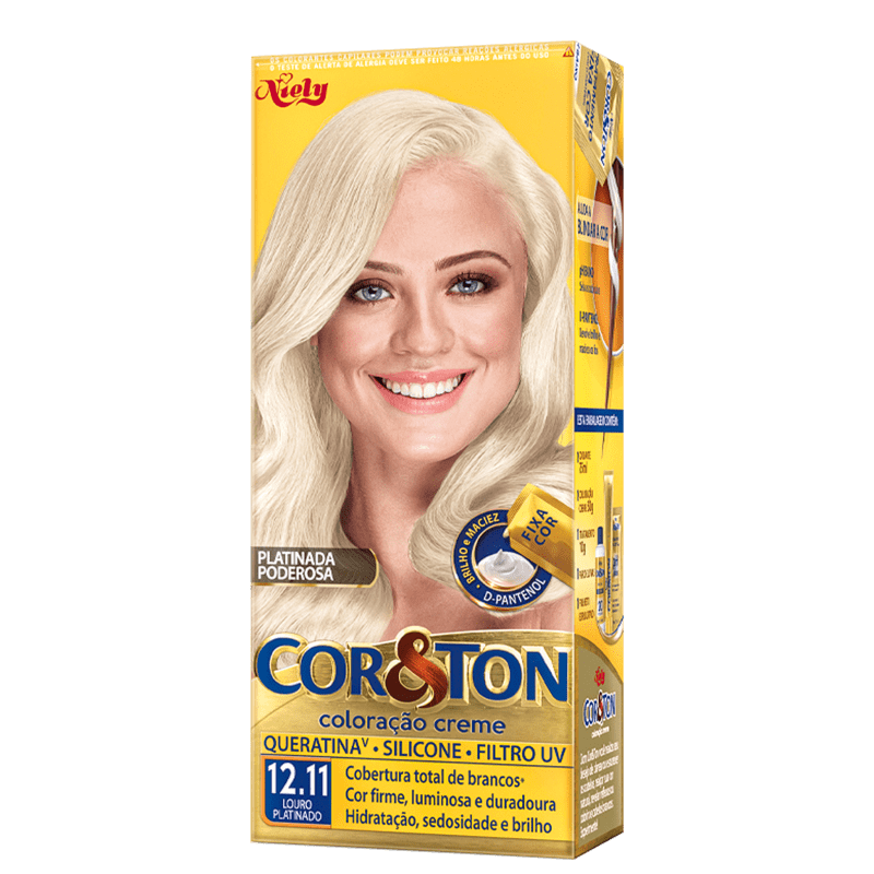 Niely Cosméticos Cor & Ton 12.11 Louro Platinado - Coloração Permanente