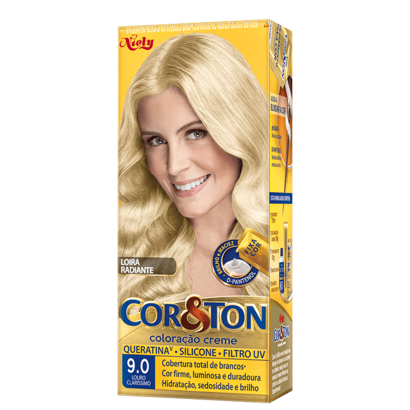 Niely Cosméticos Cor & Ton 9.0 Louro Claríssimo - Coloração Permanente