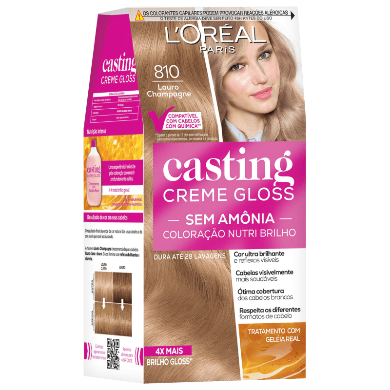 Casting Creme Gloss 810 Louro Champagne - Coloração Menor preço em Casting Creme Gloss 810 Louro Champagne - Coloração