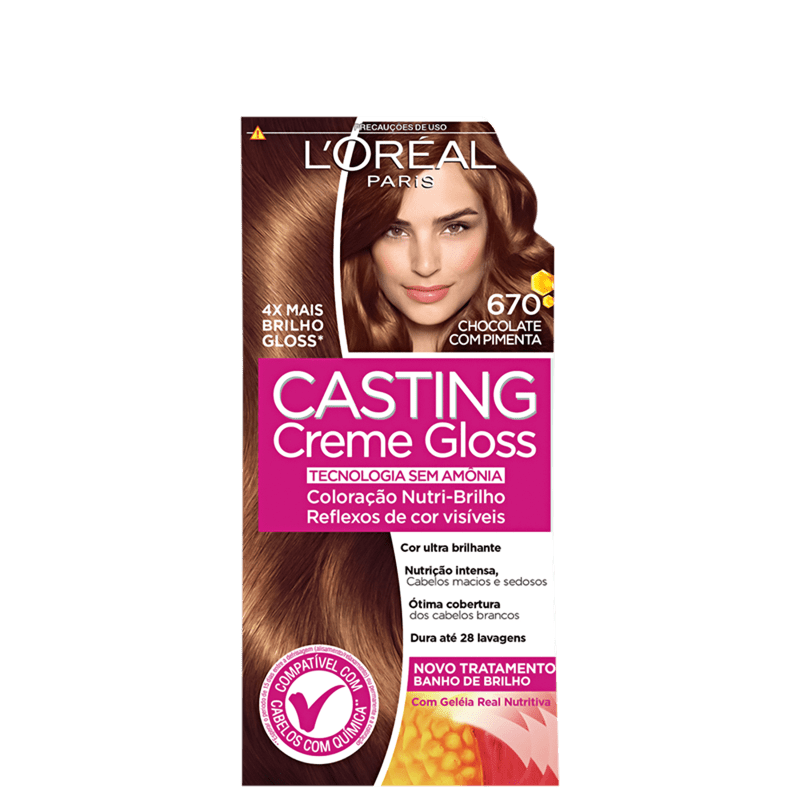 Casting Creme Gloss 670 Chocolate com Pimenta - Tonalizante