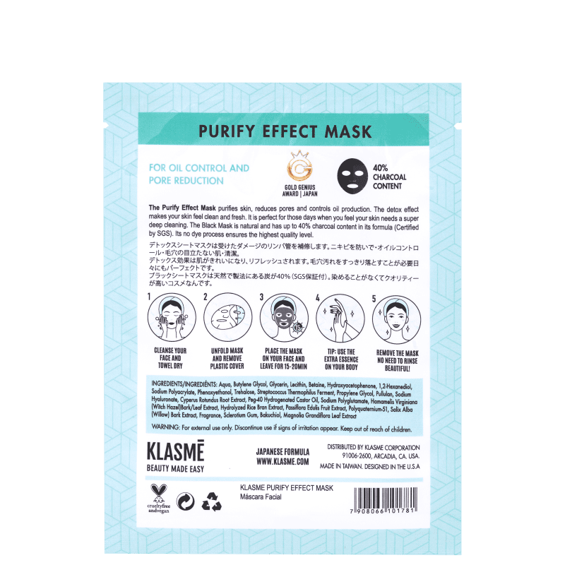 Máscara Facial Klasme Purify Effect 25g