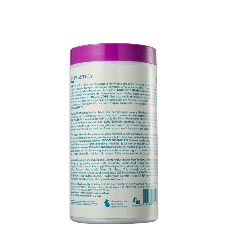 Richée Professional Bioplástica BioBTx - Repositor de Massa Capilar 1000g