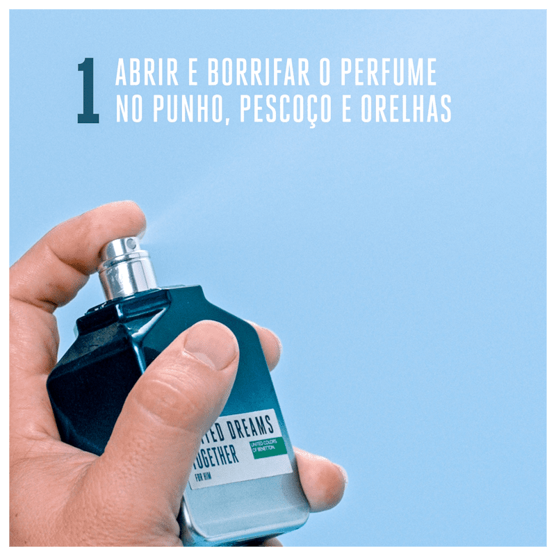 Conjunto United Dreams Together Benetton - Eau de Toilette 100ml + Booster Diurno 10ml + Booster Noturno 10ml