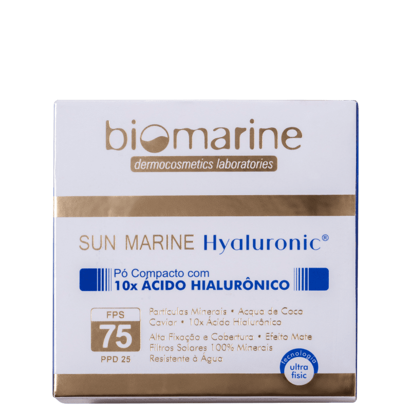 Biomarine Sun Marine Hyaluronic FPS 75 Bronze - Pó Compacto 12g