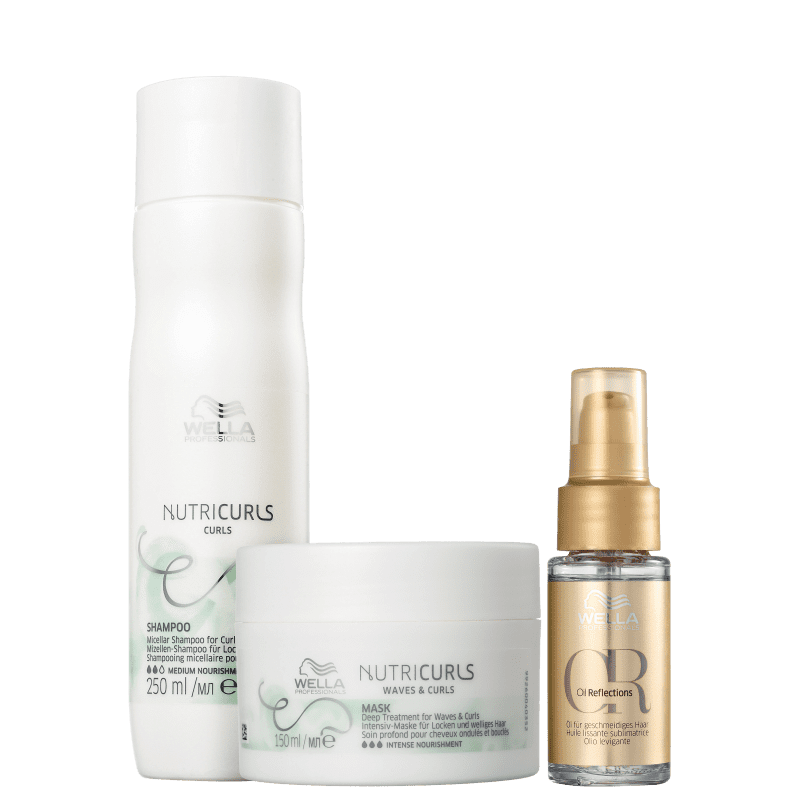 Kit Wella Professionals Nutricurls & Oil Reflection (3 Produtos)