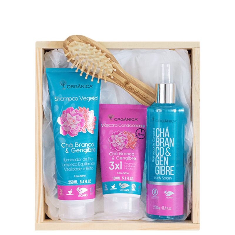 Kit Orgânica Shower Chá Branco & Gengibre (4 produtos)