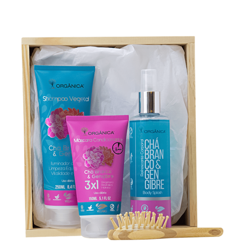 Kit Orgânica Shower Chá Branco & Gengibre (4 produtos)