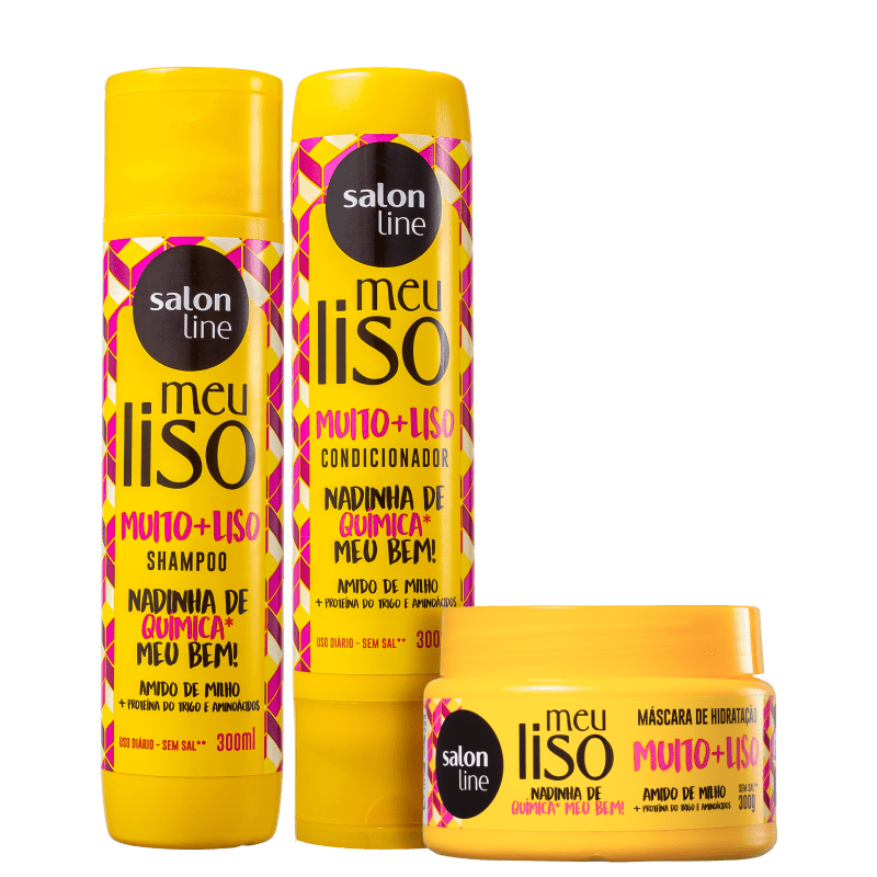 Kit Salon Line Meu Liso Muito+Liso Trio (3 Produtos)