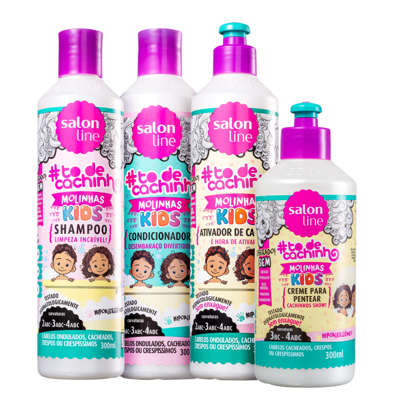 Kit Salon Line #todecachinho Kids Molinhas Full (4 Produtos)