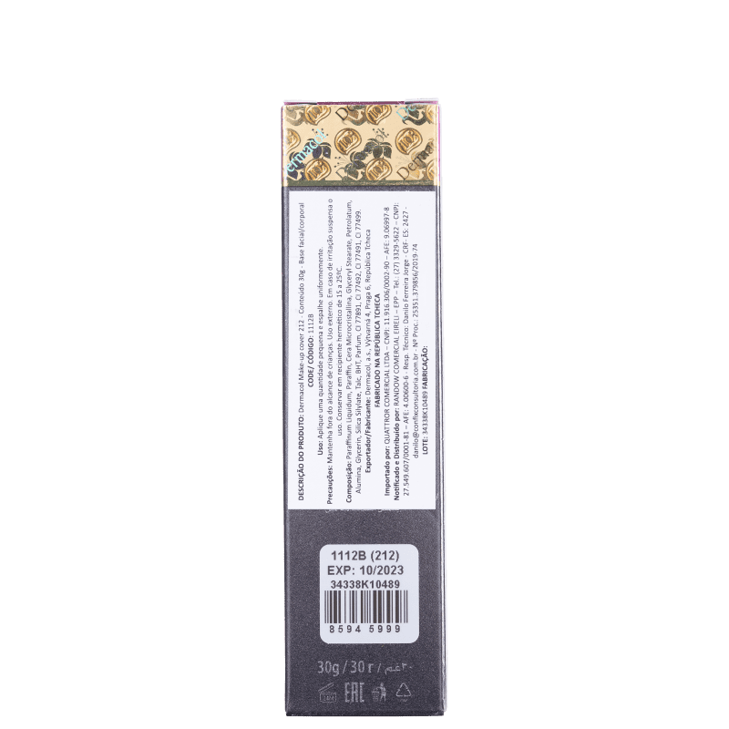Base Cremosa Dermacol Make-Up Cover 212 30g