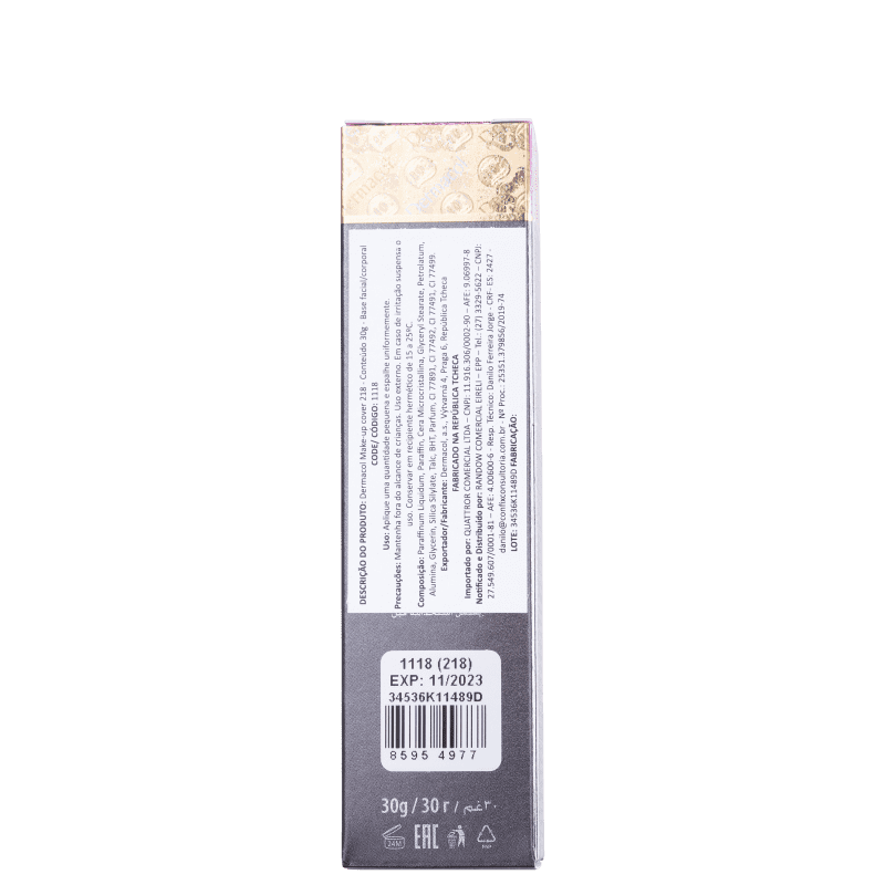 Dermacol Make-Up Cover 218 - Base Cremosa 30g