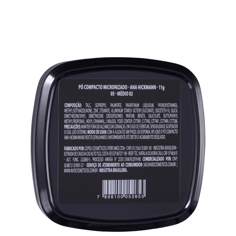 Pó Compacto Ana Hickmann Beauty Micronizado Médio 02 11g