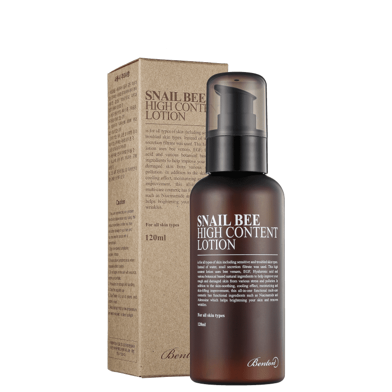 Loção Hidratante Benton Snail Bee High Content Lotion Facial 120ml