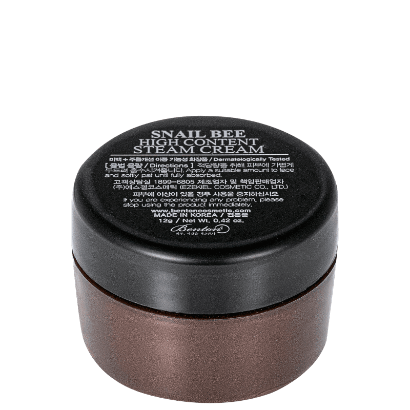 Creme Hidratante Facial Benton Snail Bee High Content Steam Cream 12g