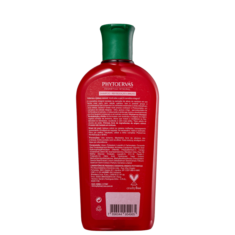 Shampoo Phytoervas Revitalização e Brilho Andiroba e Colágeno Vegetal 250ml