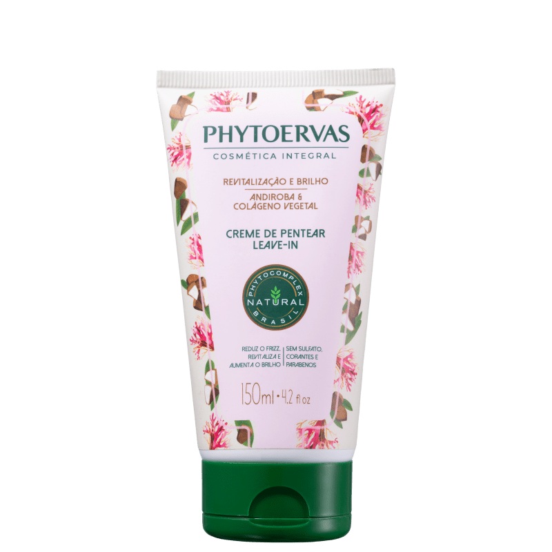 Phytoervas Revitalização e Brilho Andiroba e Colágeno Vegetal - Creme para Pentear 150ml