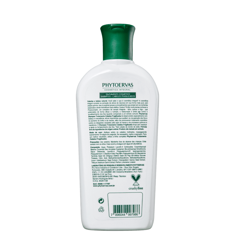 Shampoo Phytoervas Cabelos Fragilizados Babaçu