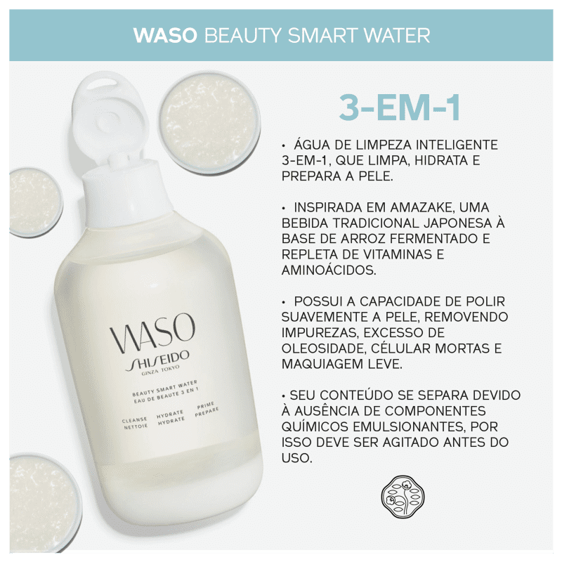Água de Limpeza Shiseido Waso Beauty Smart Water 250ml