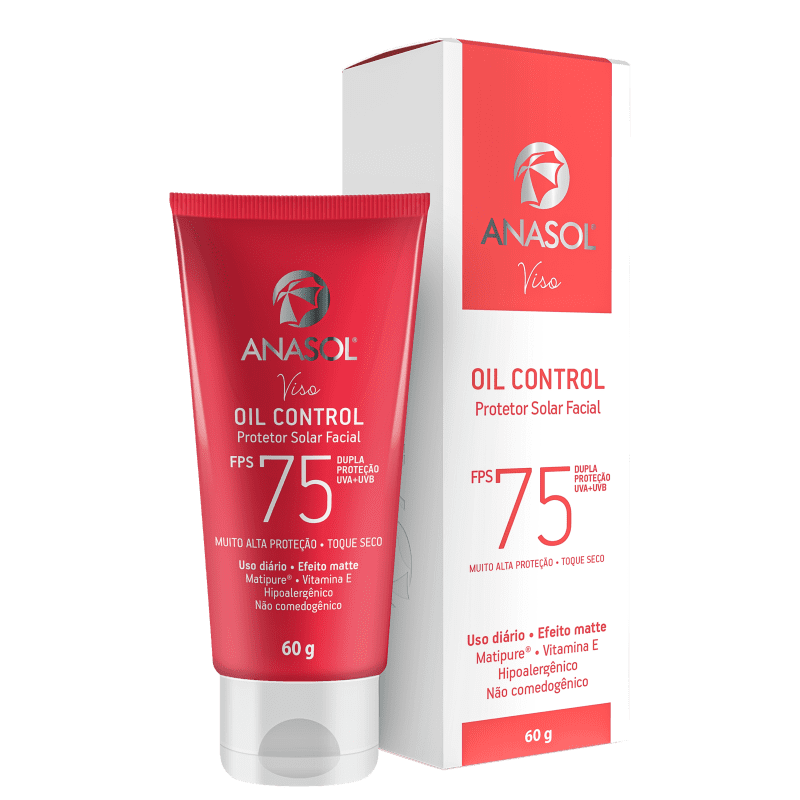 Protetor Solar Facial Anasol Viso Oil Control FPS75 60g