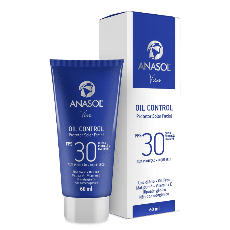 Protetor Solar Facial Anasol Viso Oil Control FPS30 60ml