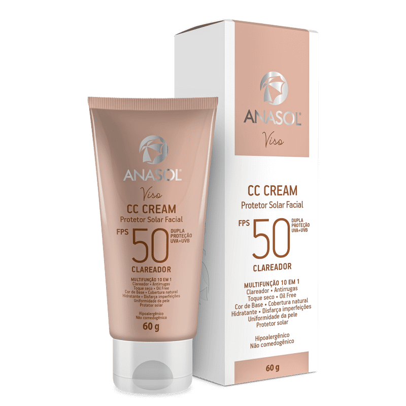 CC Cream Anasol Viso Clareador FPS50 60g