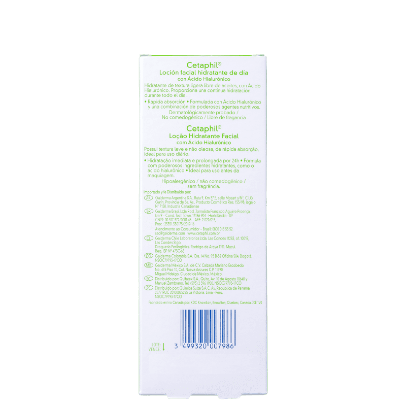 Loção Hidratante Facial Cetaphil com Ácido Hialurônico 88ml