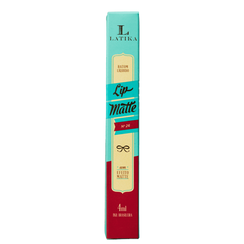Latika Lip Vermelho Nº 26 - Batom Líquido Matte 4ml
