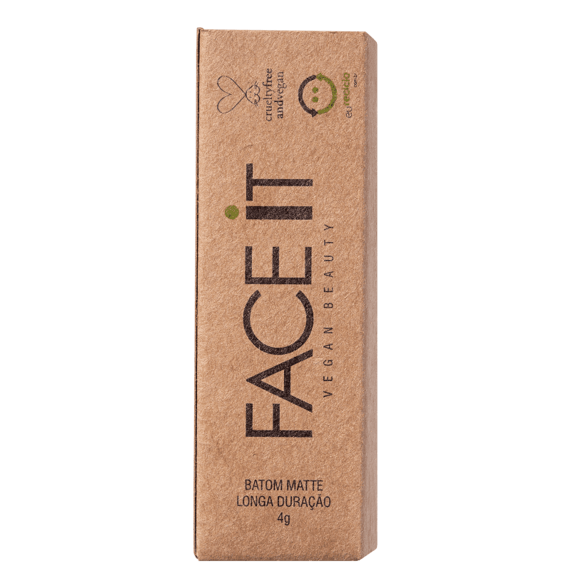 Batom Matte FACE IT Vegan Beauty Easy to Get Cereja 4g