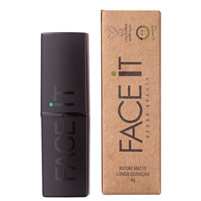 Batom Matte FACE IT Vegan Beauty Addicted Coral 4g