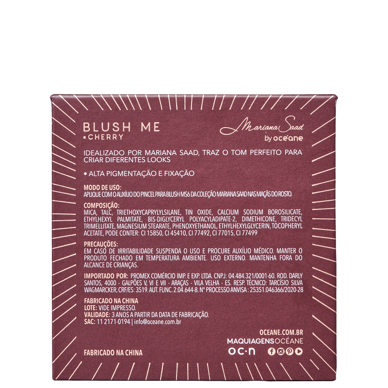 Mariana Saad by Océane Blush Me Cherry - Blush 6,5g