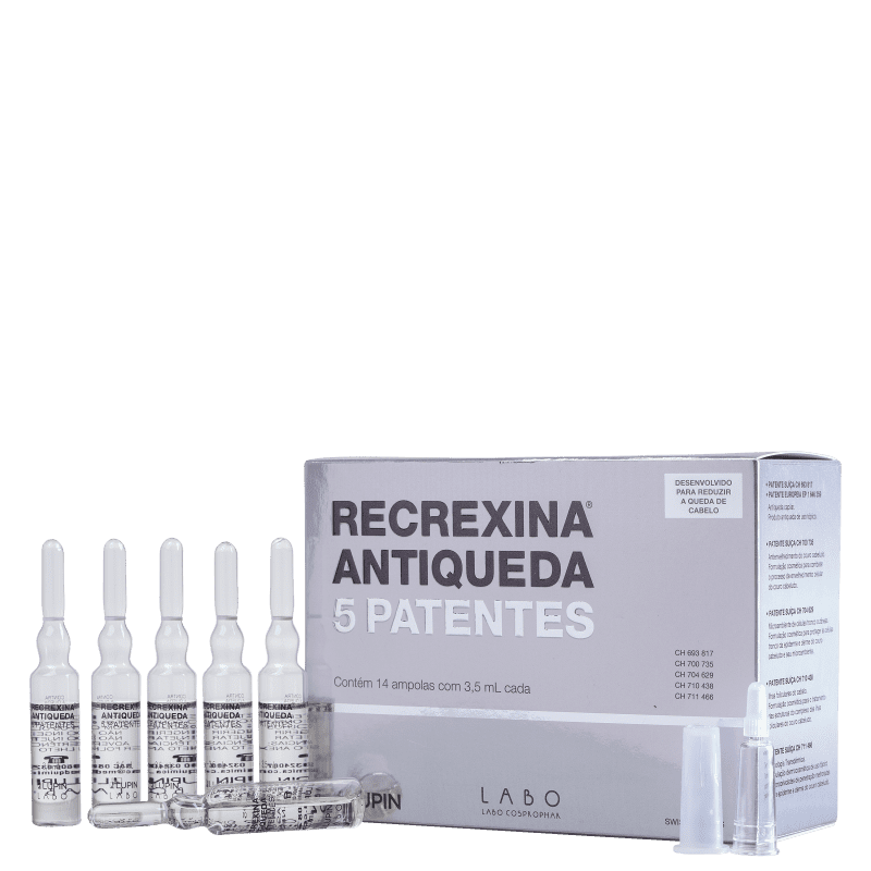 Recrexina Antiqueda 5 Patentes - Ampola Capilar 14x3,5ml