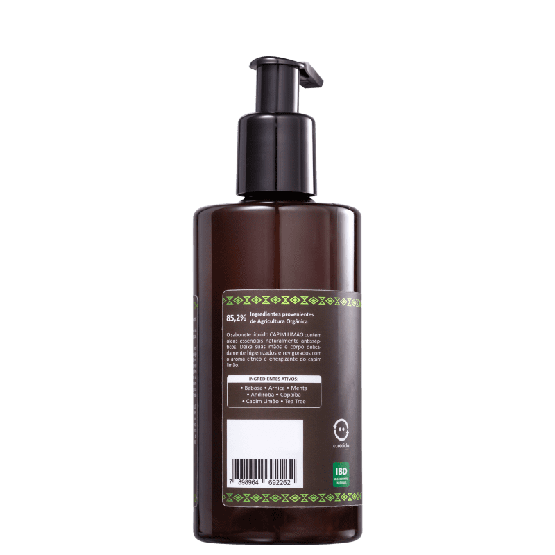 Sabonete Líquido Ahoaloe Capim Limão 250ml