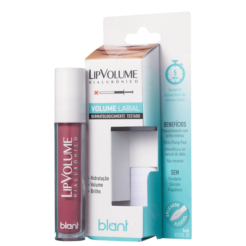 Blant Lip Volume Hialurônico Rosa - Gloss Labial 4ml