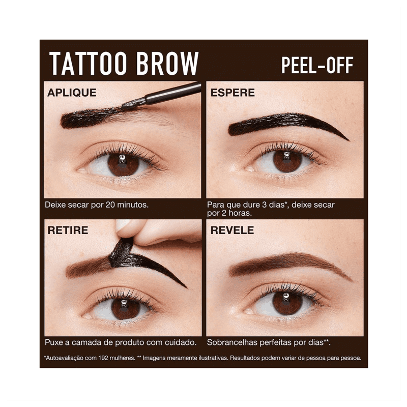 Maybelline Tattoo Brow Easy Peel Off Tint Medium - Gel para Sobrancelha 4,6g