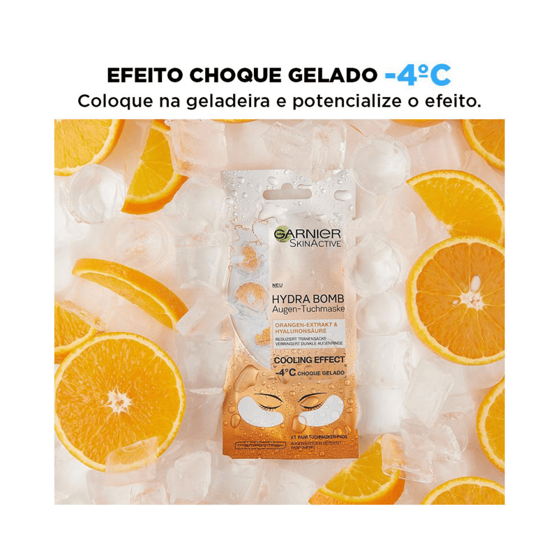 Garnier SkinActive Hidra Bomb Suco de Laranja e Ácido Hialurônico - Máscara para Área dos Olhos 6g