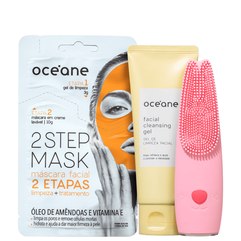 Kit Océane 2 Step Mask Cleansing Bunny Cleaner (3 Produtos)