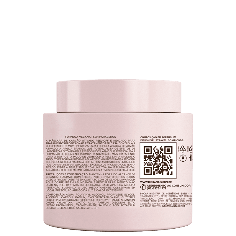 Máscara Facial Hidramais Peel-Off Carvão Ativado | Beleza Na Web