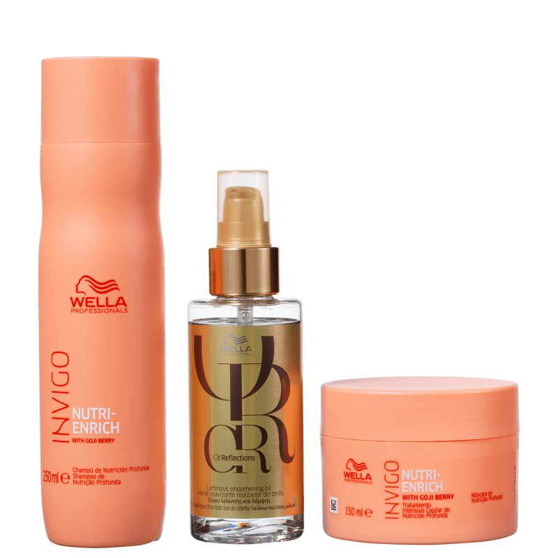 Kit Wella Professionals Invigo Nutri-Enrich & Oil Reflections (3 Produtos)