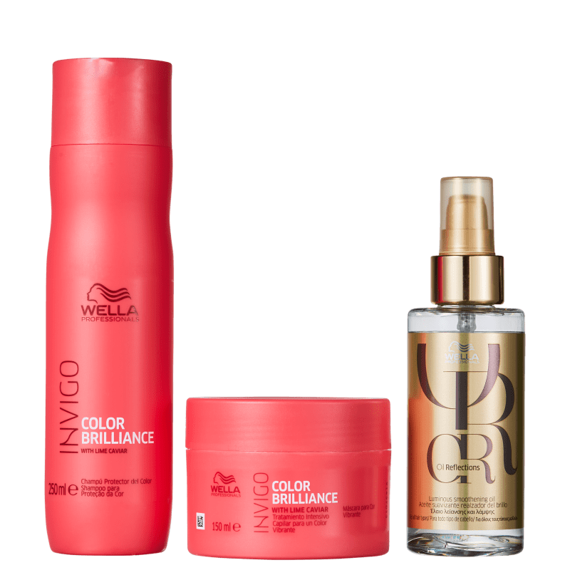 Kit Wella Professionals Invigo Color Brilliance & Oil Reflections (3 Produtos)