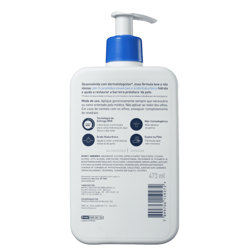 CeraVe Rosto & Corpo - Loção Hidratante 473ml