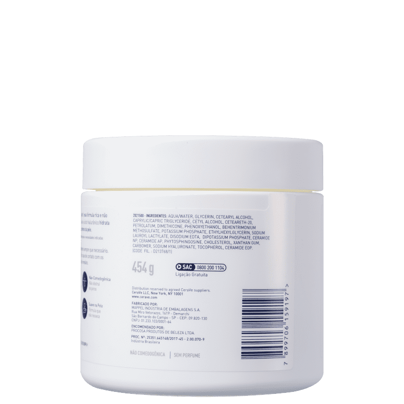 Creme Hidratante CeraVe Pele Seca a Extra Seca 454g