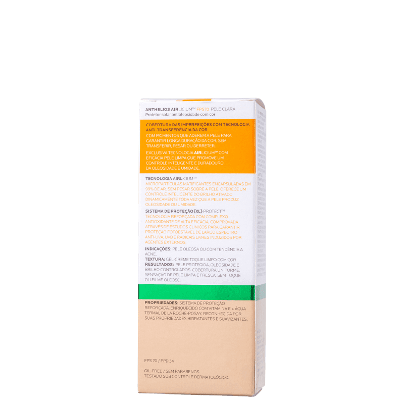 La Roche-Posay Anthelios Airlicium FPS70 Clara - Protetor Solar com Cor 40g