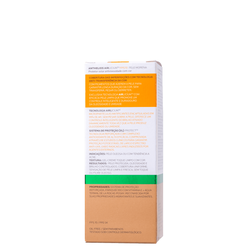 La Roche-Posay Anthelios Airlicium FPS70 Morena - Protetor Solar com Cor 40g