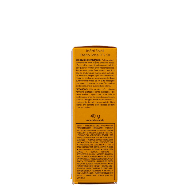 Vichy Idéal Soleil Efeito Base FPS 50 Clara - Protetor Solar com Cor 40g