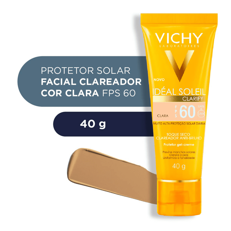 Vichy Idéal Soleil Clarify FPS 60 Clara - Protetor Solar com Cor 40g
