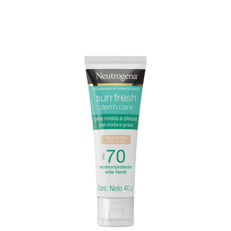 Neutrogena Sun Fresh Derm Care FPS 70 Pele Clara - Protetor Solar Facial 40g Menor preço em Neutrogena Sun Fresh Derm Care FPS 70 Pele Clara - Protetor Solar Facial 40g