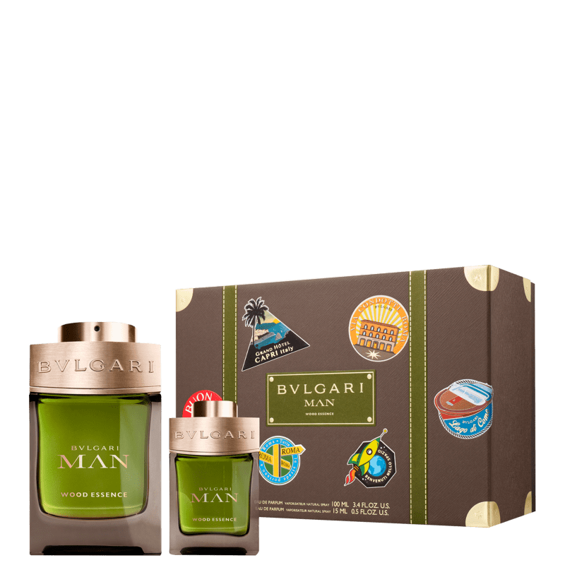 Conjunto Man Wood Essence Bvlgari Spring Masculino - Eau de Parfum 100ml + Travel Size 15ml